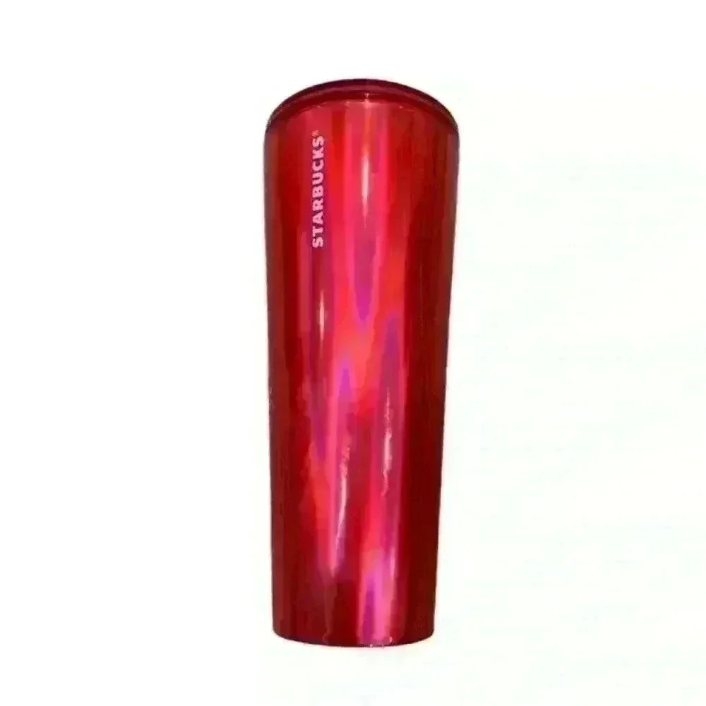 Starbucks Red Tumbler with Straw Cold Cup 24oz -‎ Venti Tumbler- NO STRAW